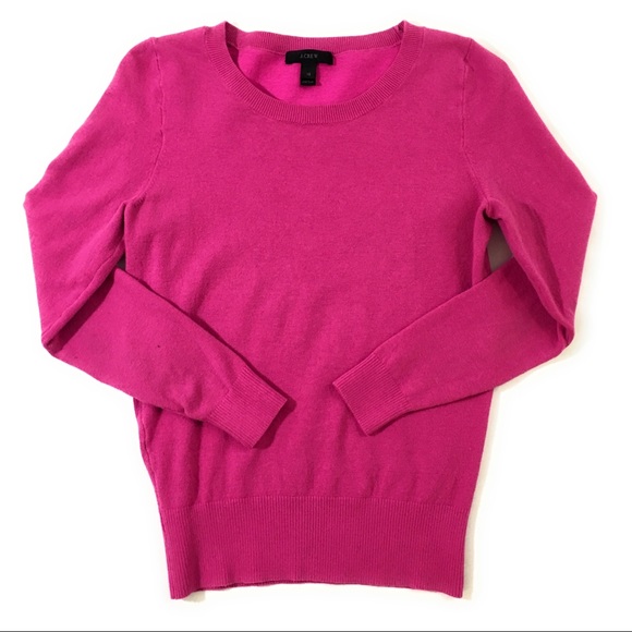 J. Crew Sweaters - (Sold)J.Crew Bright Pink Crew Neck Sweater XS